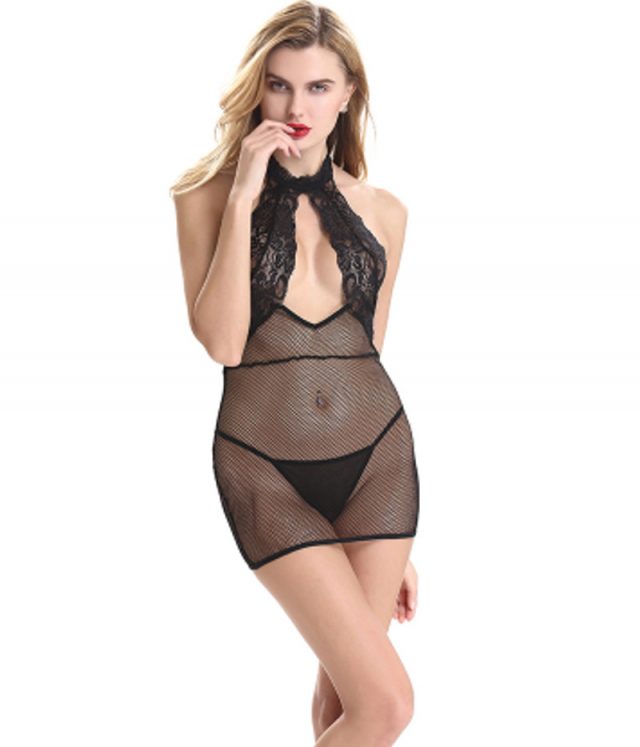 Babydoll Negro al Cuello